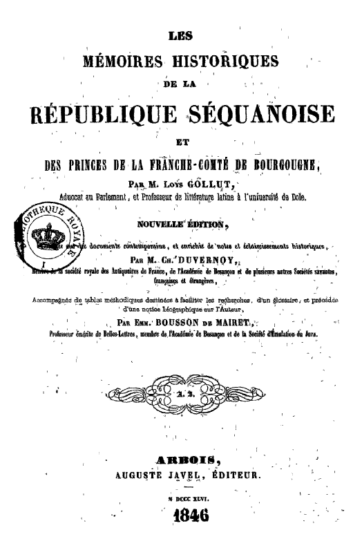 Les memoires historique sequanaise